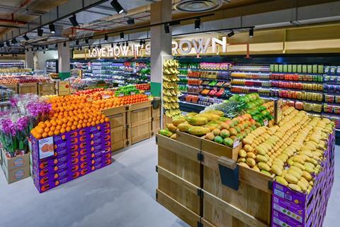 Whole Foods Market Kings Road produce aisles
